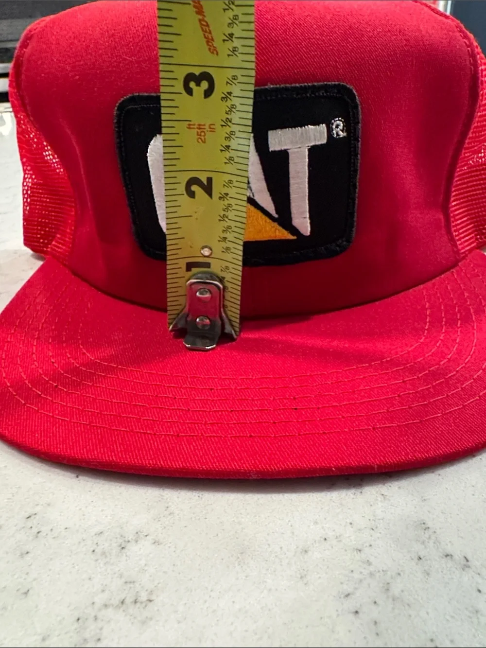 NWT Vintage CAT Caterpillar Tonkin Mesh Trucker Hat Cap Patch Snapback America